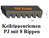 Keilrippenriemen PJ mit 8 Rippen