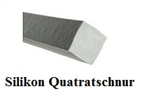 Silikon Quadratschnur Grau