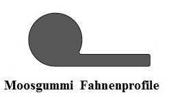 Moosgummi Fahnenprofile