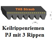 Keilrippenriemen PJ mit 3 Rippen