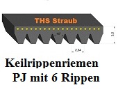 Keilrippenriemen PJ mit 6 Rippen