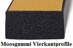 Moosgummi Streifen einseitig selbstklebend