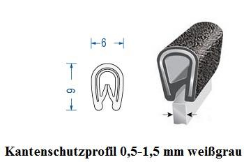 Kantenschutzprofil 0,5-1,5 mm weigrau (100 m)
