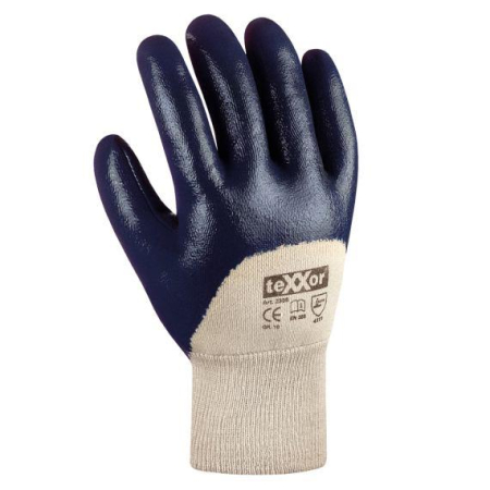 Nitril Handschuhe Blau Strickbund gr. 9 ( 144 Paar