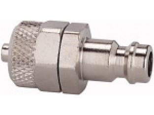 Nippel Messing vernickelt Schlauch 6x4 mm NW 5