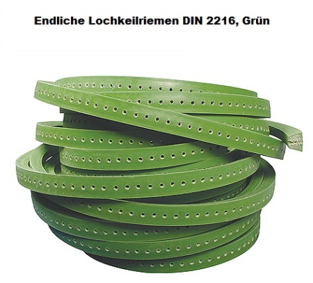 Lochkeilriemen 22 mm endlich Grn
