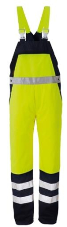 Rofa-Latzhose DUO-Color gelb/marine Gr. 64-66