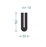 Gummi U-Profil / Fassungsprofil EPDM (VE 100 m)