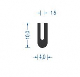 Gummi U-Profil / Fassungsprofil EPDM (VE 100 m)