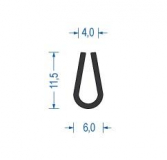 Gummi U-Profil / Fassungsprofil EPDM (VE 100 m)