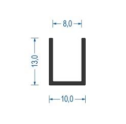 Gummi U-Profil / Fassungsprofil EPDM (VE 100 m)