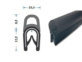 Kantenschutzdichtprofil 1-4 mm schwarz
