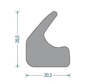Moosgummi Zargenprofil grau (25 m)