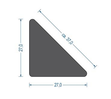 Moosgummi Zargenprofil schwarz (25 m)