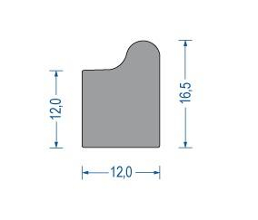 Moosgummi Zargenprofil grau (50 m)