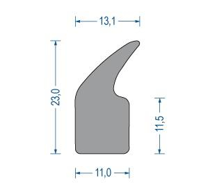 Moosgummi Zargenprofil grau (50 m)
