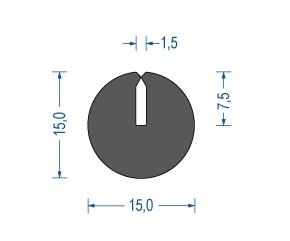 Moosgummi U-Profil schwarz EPDM (50 m)