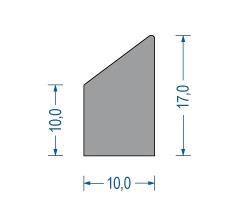 Moosgummi Zargenprofil grau (100 m)