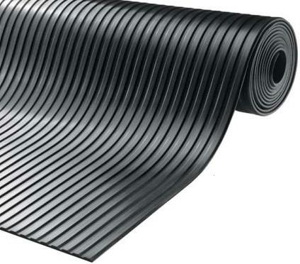 Gummi-Breitriefenmatte schwarz 3 mm (10 Meter)