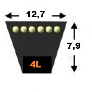 Kupplungsriemen/Keilriemen 4L-360 4/8