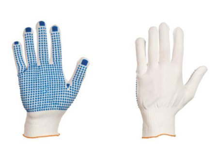 Nylon-Feinstrick-Handschuh genoppt blau
