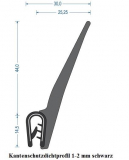 Kantenschutzdichtprofil 1-2 mm schwarz (25 m)