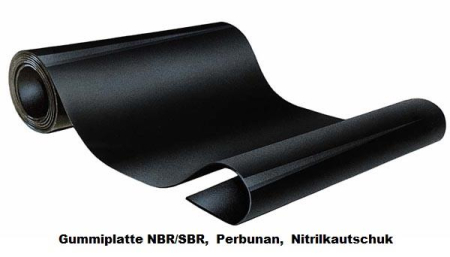 Gummiplatte NBR/SBR 5 mm 1,2 m breit (Rolle)