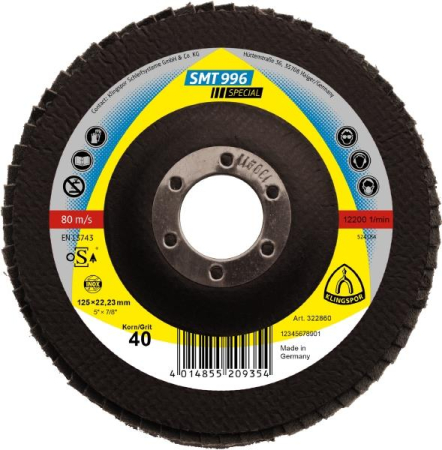 Schleifmopteller SMT 996 125x22,23 mm K 80 (10 Stk