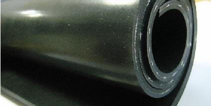 Gummiplatte 3 mm 1,2 m breit 1 Gewebeeinlage