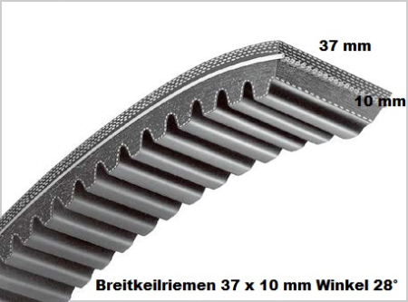Breitkeilriemen 37x10x1250 mm
