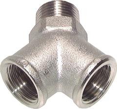 Verteiler M. vernickelt Y-Verteiler 1x1/2 AG / 2x